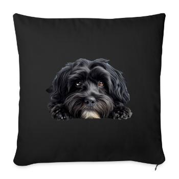 Havanese - Sofa pillowcase 17,3'' x 17,3'' (45 x 45 cm) - black - Front
