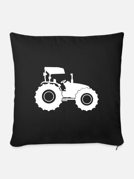 Traktor Trecker - Sofakissenbezug 45 x 45 cm - Schwarz
