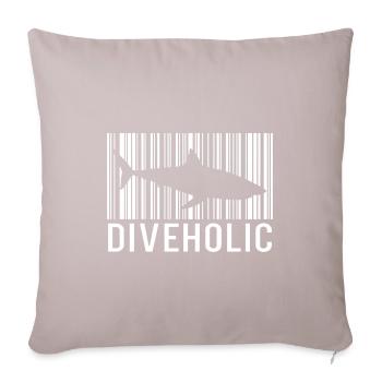 Diving shark divers - Sofa pillowcase 17,3'' x 17,3'' (45 x 45 cm) - light taupe - Front