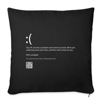 Error code computer - Sofa pillowcase 17,3'' x 17,3'' (45 x 45 cm) - black - Front