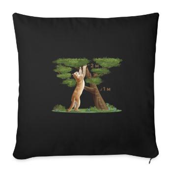 P U M A - Cat - Cat Family - Animals - Wildlife - Sofa pillowcase 17,3'' x 17,3'' (45 x 45 cm) - black - Front