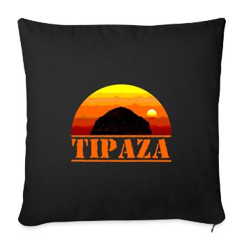 Tipaza - Sofa pillowcase 17,3'' x 17,3'' (45 x 45 cm) - black - Front