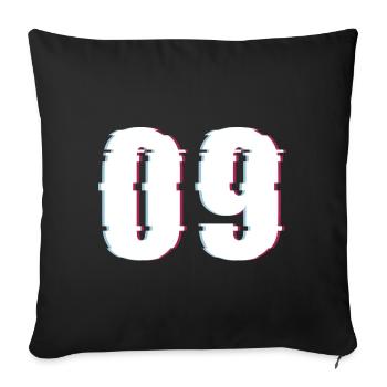 Neuf 9 Effet de nombre Nombre déformé - Housse de coussin décorative 45 x 45 cm - noir - Devant