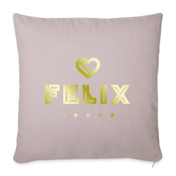 Félix Herz - Housse de coussin décorative 45 x 45 cm - taupe clair - Devant
