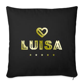 Luisa Herz - Sofakissenbezug 45 x 45 cm - Schwarz - Vorne