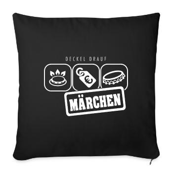 Gaspreis Deckel Märchen - Sofakissenbezug 45 x 45 cm - Schwarz - Vorne