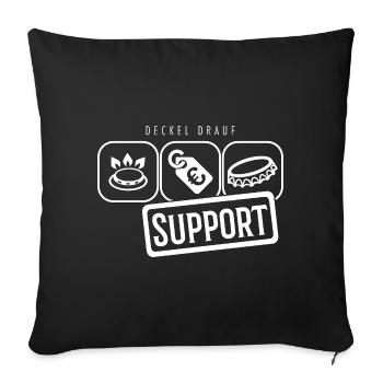 Gaspreis Deckel Support Piktogramm - Sofakissenbezug 45 x 45 cm - Schwarz - Vorne