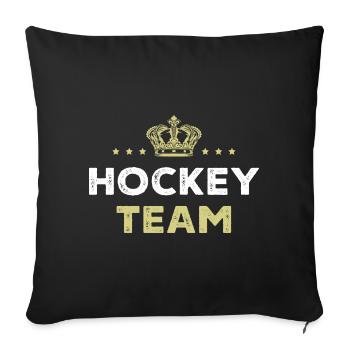 Équipe de hockey - Housse de coussin décorative 45 x 45 cm - noir - Devant