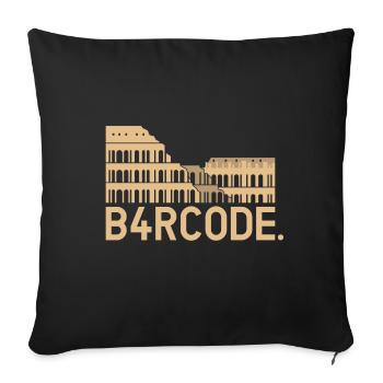 B4RCODE. Rome - Housse de coussin décorative 45 x 45 cm - noir - Devant