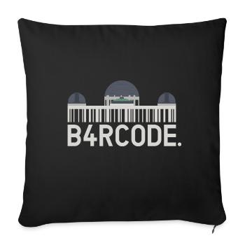 B4RCODE. Los Angeles - Sofa pillowcase 17,3'' x 17,3'' (45 x 45 cm) - black - Front
