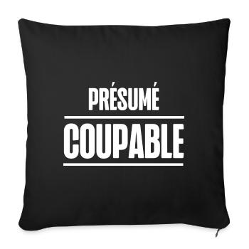 présumé coupable - Housse de coussin décorative 45 x 45 cm - noir - Devant