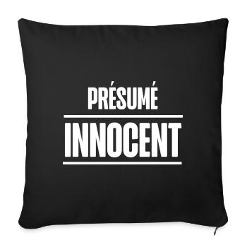 présumé innocent - Housse de coussin décorative 45 x 45 cm - noir - Devant