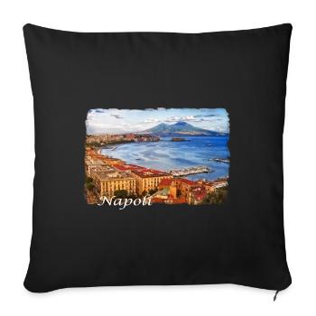 The Gulf of Naples in Italy - Sofa pillowcase 17,3'' x 17,3'' (45 x 45 cm) - black - Front