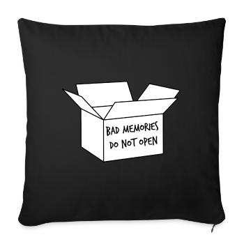 Bad Memories Box Idée cadeau - Housse de coussin décorative 45 x 45 cm - noir - Devant
