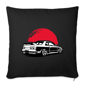 R32 Sun Gift JDM Motorsport Japan Car - Sofa pillowcase 17,3'' x 17,3'' (45 x 45 cm) - black - Front