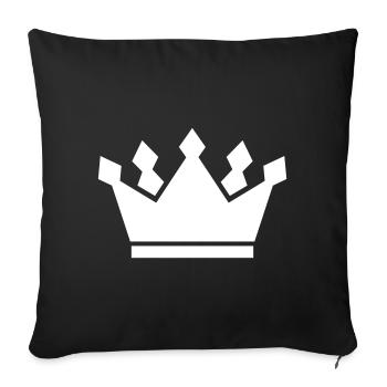 Krone Symbol icon - Sofakissenbezug 45 x 45 cm - Schwarz - Vorne