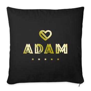 Adam Herz - Housse de coussin décorative 45 x 45 cm - noir - Devant