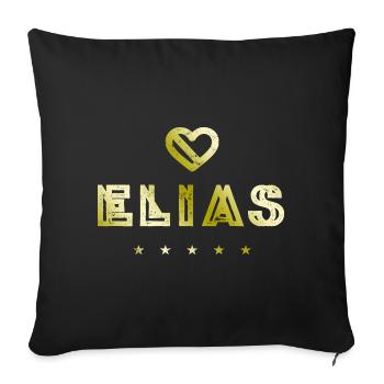 Elias Herz - Sofa pillowcase 17,3'' x 17,3'' (45 x 45 cm) - black - Front