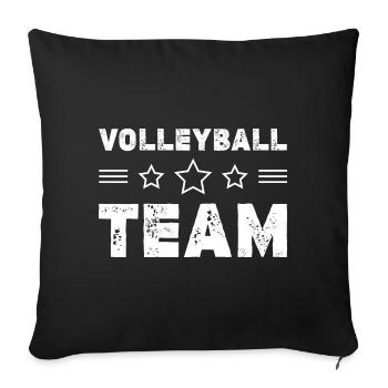 Volleyball Team - Sofa pillowcase 17,3'' x 17,3'' (45 x 45 cm) - black - Front