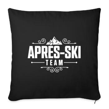 apres ski team - Sofakissenbezug 45 x 45 cm - Schwarz - Vorne