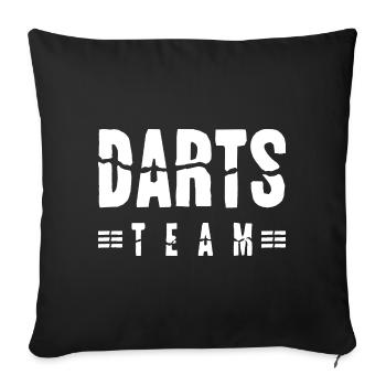 Darts Team - Sofa pillowcase 17,3'' x 17,3'' (45 x 45 cm) - black - Front