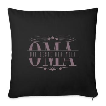 Grandma The Best In The World Gift For Grandma Birthday - Sofa pillowcase 17,3'' x 17,3'' (45 x 45 cm) - black - Front