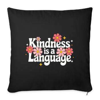 Altruisme Don désintéressé Donner d’école - Housse de coussin décorative 45 x 45 cm - noir - Devant