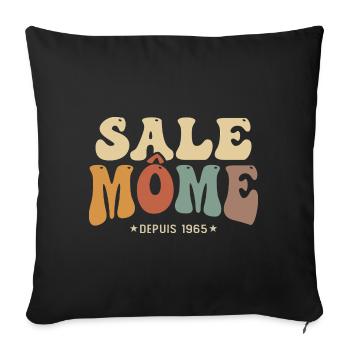 1965 cadeau anniversaire Homme sale môme 60 ans - Housse de coussin décorative 45 x 45 cm - noir - Devant