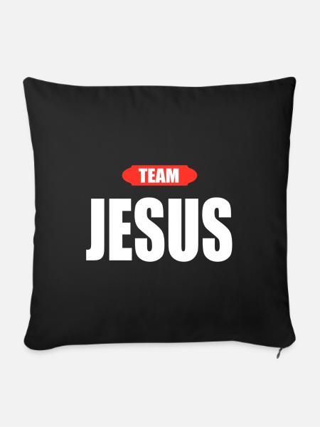Team Jesus Christus Gott christlich - Sofakissenbezug 45 x 45 cm - Schwarz
