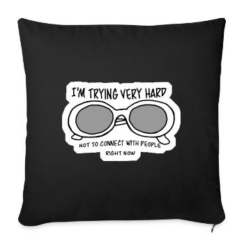 Glass Eye Quote - Sofa pillowcase 17,3'' x 17,3'' (45 x 45 cm) - black - Front