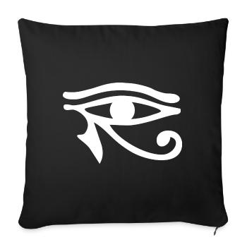 Symbole égyptien - Eye Of Horus 2 - Housse de coussin décorative 45 x 45 cm - noir - Devant