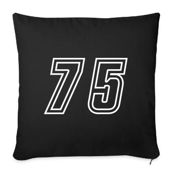 Numéro 75 - Housse de coussin décorative 45 x 45 cm - noir - Devant