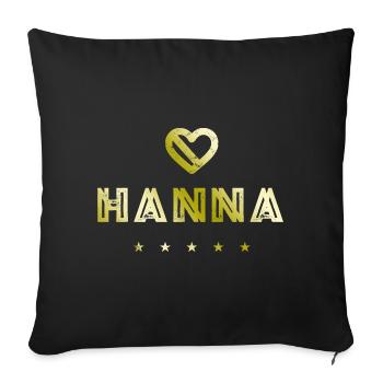 Hanna Herz - Housse de coussin décorative 45 x 45 cm - noir - Devant