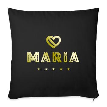 Maria Herz - Sofa pillowcase 17,3'' x 17,3'' (45 x 45 cm) - black - Front