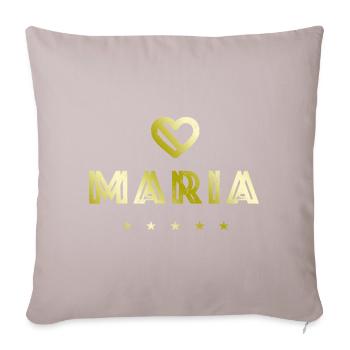 Maria Herz - Housse de coussin décorative 45 x 45 cm - taupe clair - Devant