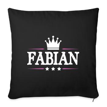 Fabien - Housse de coussin décorative 45 x 45 cm - noir - Devant
