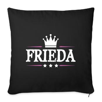 Frieda - Housse de coussin décorative 45 x 45 cm - noir - Devant