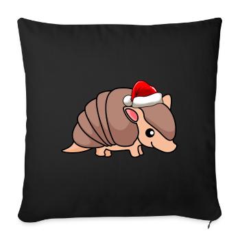 Armadillo Comic Christmas - Housse de coussin décorative 45 x 45 cm - noir - Devant