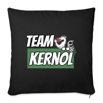 TEAM Kernöl Steiermark mit Panther für Steirer - Sofakissenbezug 45 x 45 cm - Schwarz - Vorne