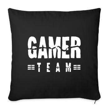 Équipe de joueurs - Housse de coussin décorative 45 x 45 cm - noir - Devant