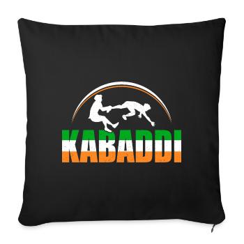 Cadeau pour les amateurs de Kabaddi - Housse de coussin décorative 45 x 45 cm - noir - Devant