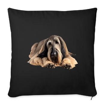 Afghan Hound - Sofa pillowcase 17,3'' x 17,3'' (45 x 45 cm) - black - Front