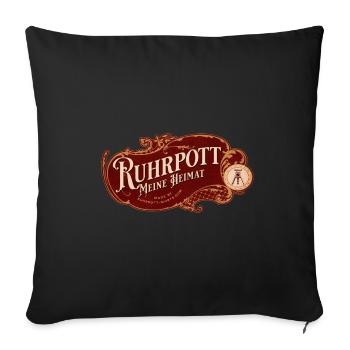 Ruhrpott meine Heimat - Sofakissenbezug 45 x 45 cm - Schwarz - Vorne