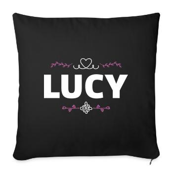 Lucy - Sofa pillowcase 17,3'' x 17,3'' (45 x 45 cm) - black - Front
