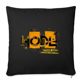 Bitcoin 2023 (Miami) - The Future is Now, Miami - Sofa pillowcase 17,3'' x 17,3'' (45 x 45 cm) - black - Front