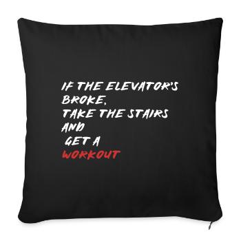 Towerrunning, Stairclimbing Elite Workout - Sofa pillowcase 17,3'' x 17,3'' (45 x 45 cm) - black - Front