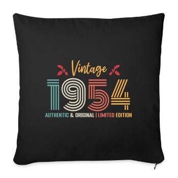Birthday 1954 Birthday Born in 1954 Retro - Sofa pillowcase 17,3'' x 17,3'' (45 x 45 cm) - black - Front