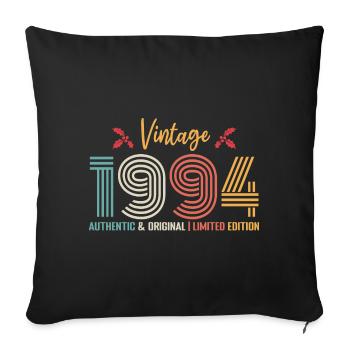 Birthday 1994 Birthday Born in 1994 Retro - Sofa pillowcase 17,3'' x 17,3'' (45 x 45 cm) - black - Front