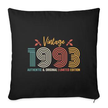 Birthday 1993 Birthday Born in 1993 Retro - Sofa pillowcase 17,3'' x 17,3'' (45 x 45 cm) - black - Front