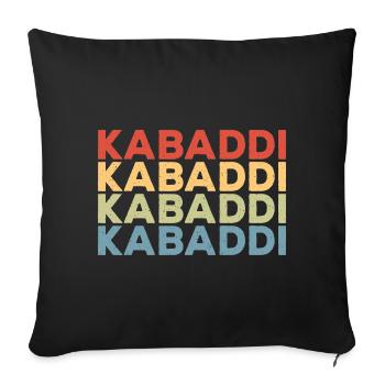 Cadeau pour les amateurs de Kabaddi - Housse de coussin décorative 45 x 45 cm - noir - Devant